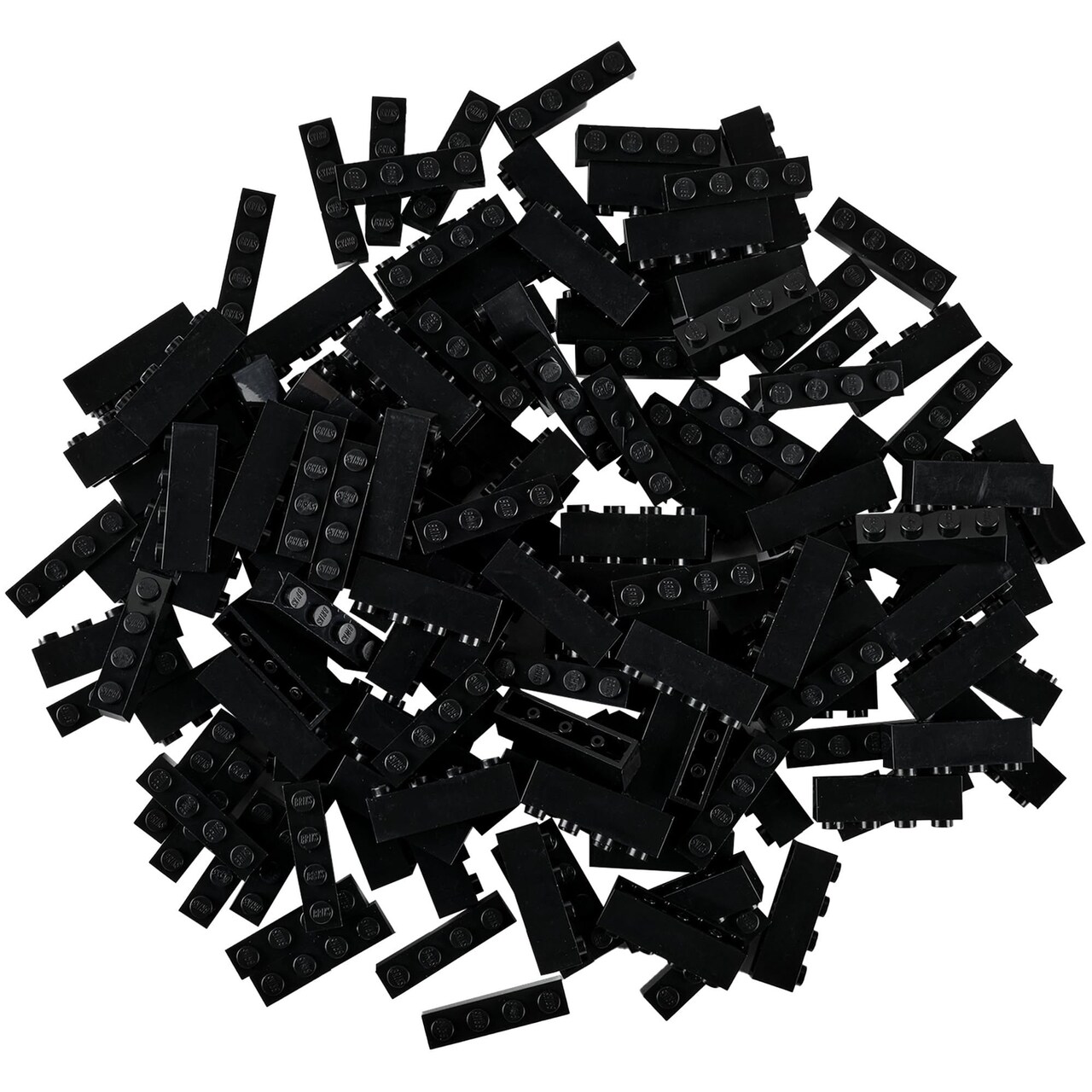 Strictly Briks Classic Bricks Starter Kit, Black, 144 Pieces, 1x4 Inches, Building Creative Play Set for Ages 3 and Up, 100% Compatible with All Major Brick Brands